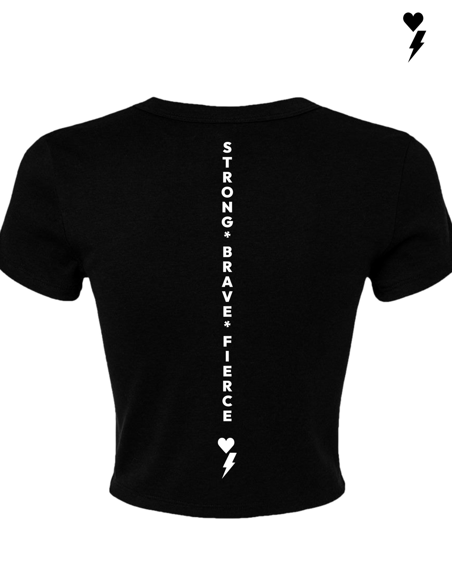 I A M Women's Empowered Baby Tee Black/White