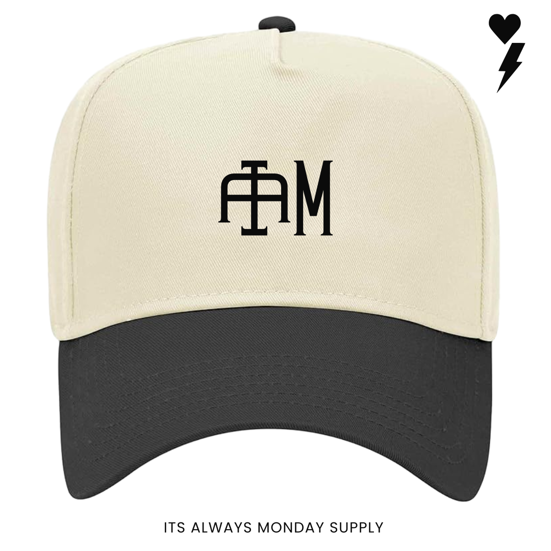 I A M SUPPLY 5 Panel Hat Cream/Black