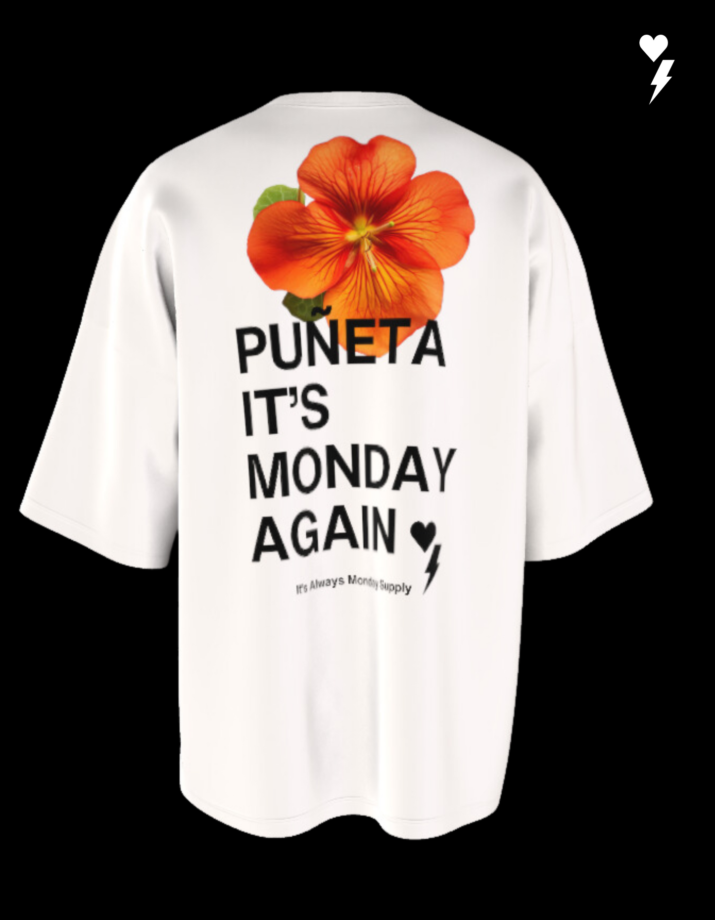 Puñeta It's Monday Again White T-Shirt