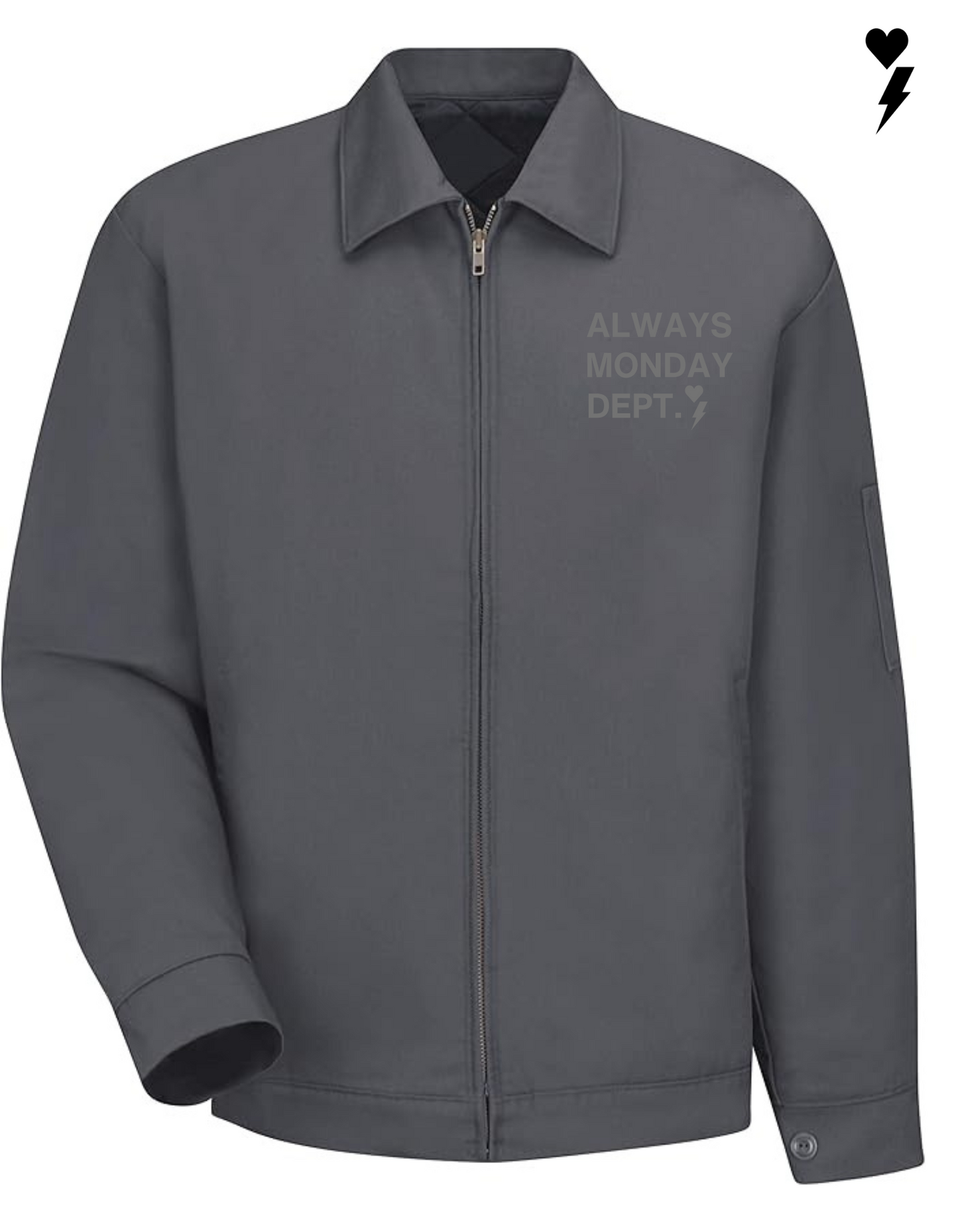 Always Monday Work Harder Jacket Charcoal/Charcoal