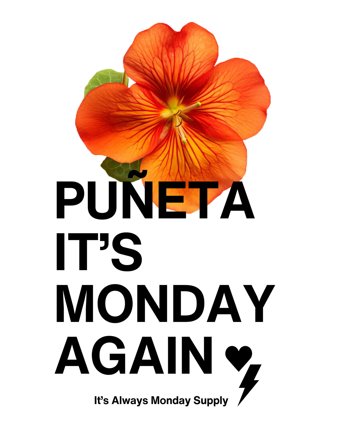 Puñeta It's Monday Again White T-Shirt