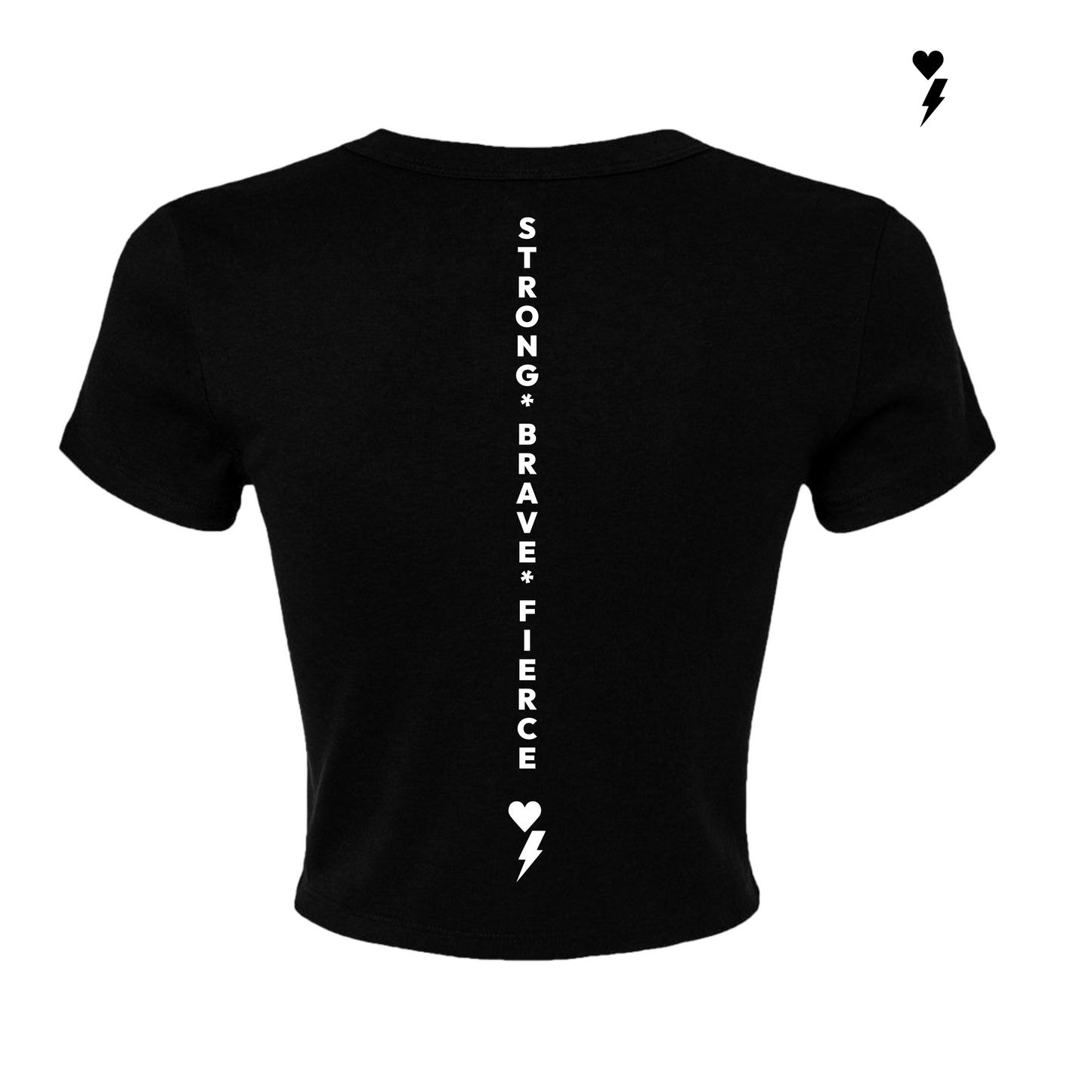 I A M Women's Empowered Baby Tee Black/White