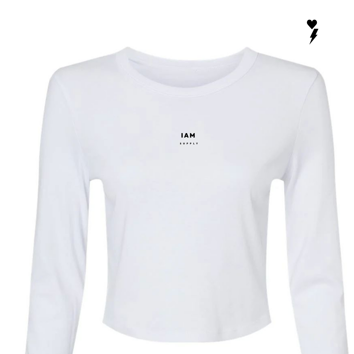 I A M Women's Empowered Baby Tee White/Black