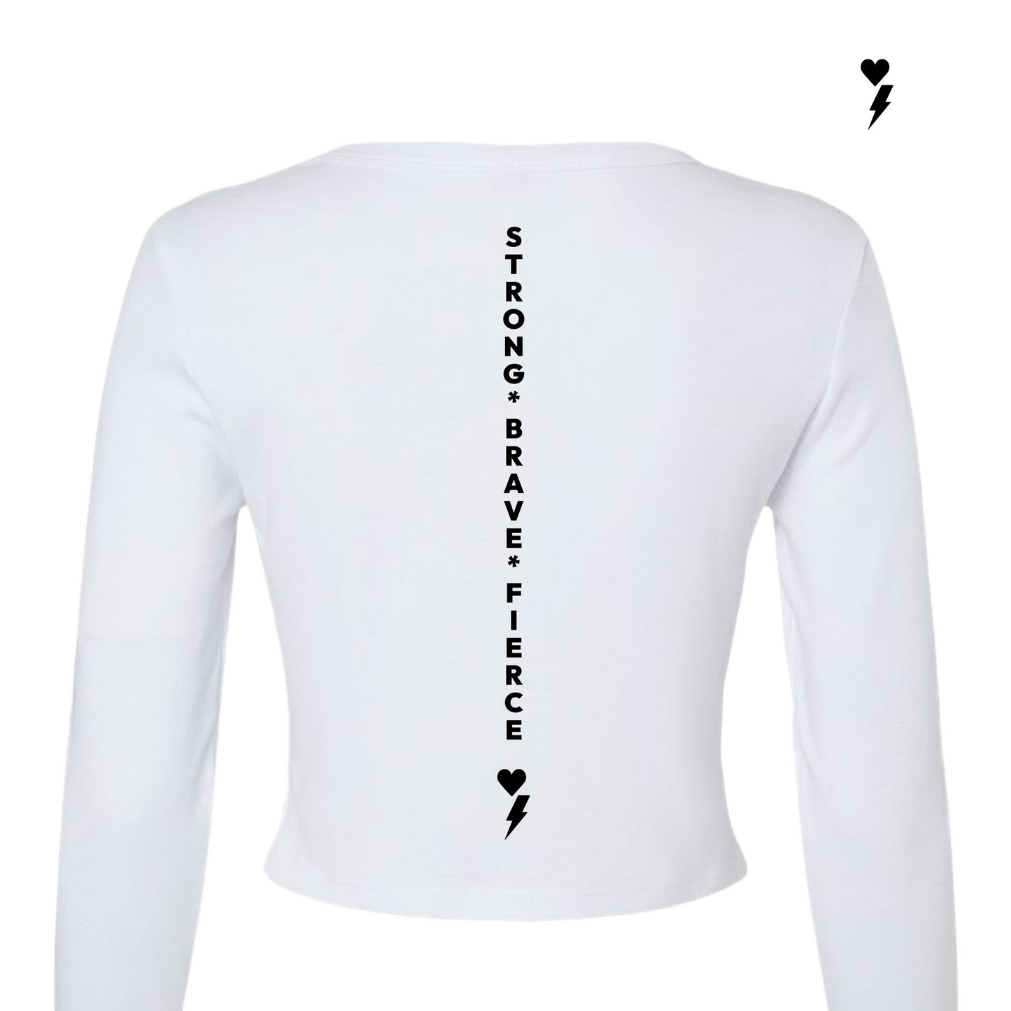 I A M Women's Empowered Baby Tee White/Black