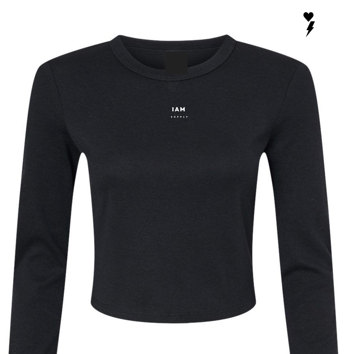 I A M Women's Empowered Baby Tee Black/White