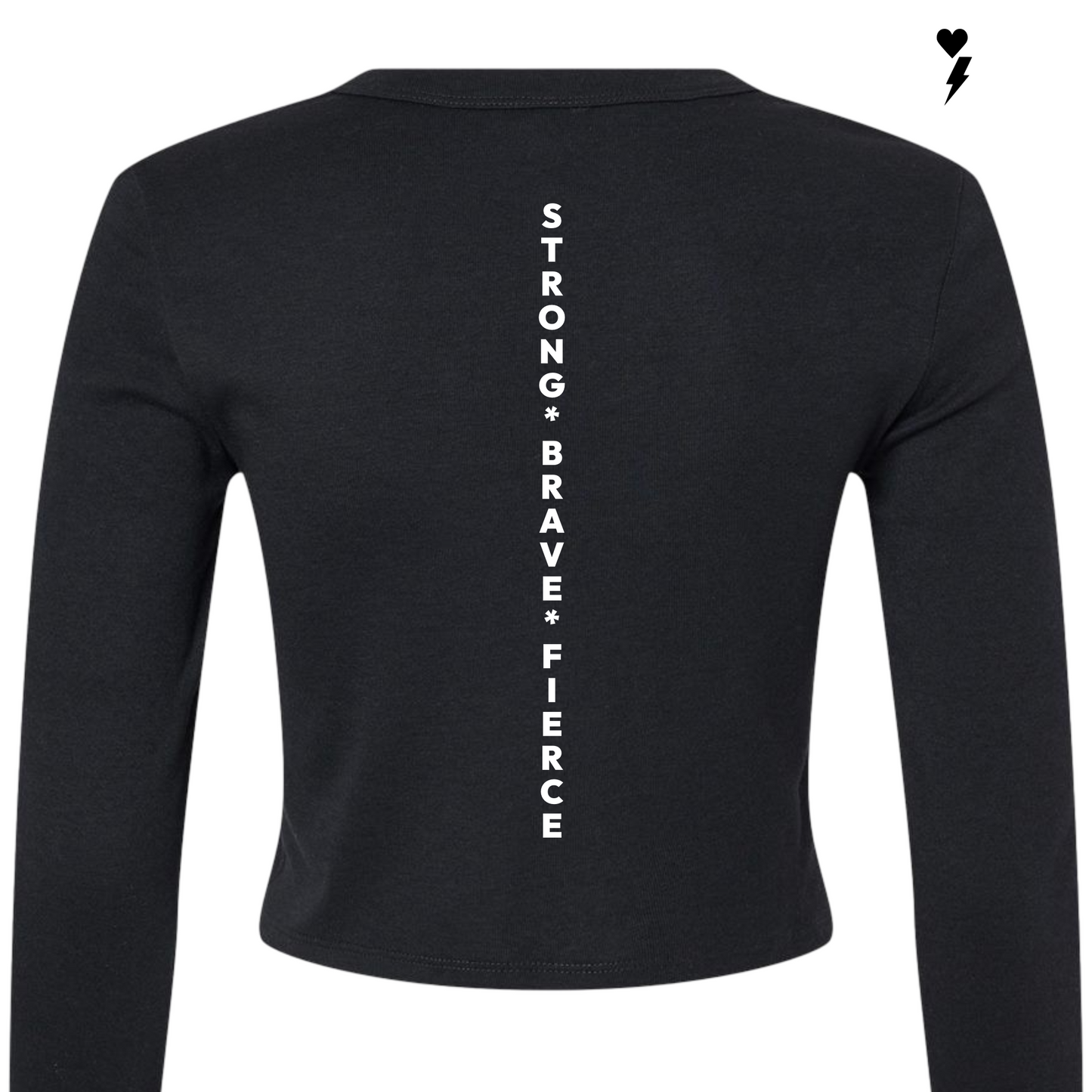 I A M Women's Empowered Baby Tee Black/White