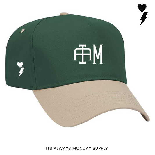 I A M SUPPLY 5 Panel Hat Cream/Green