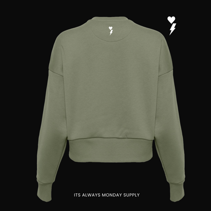 PREMIUM HEAVYWEIGHT WOMENS CREWNECK -GRAPHITE