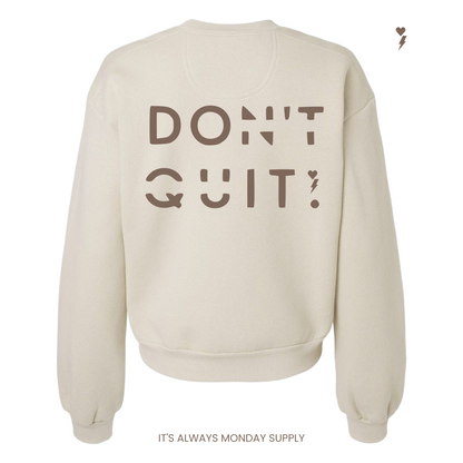 Do it, Don't Quit Women's Cream/Brown