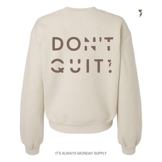 Do it, Don't Quit Women's Cream/Brown