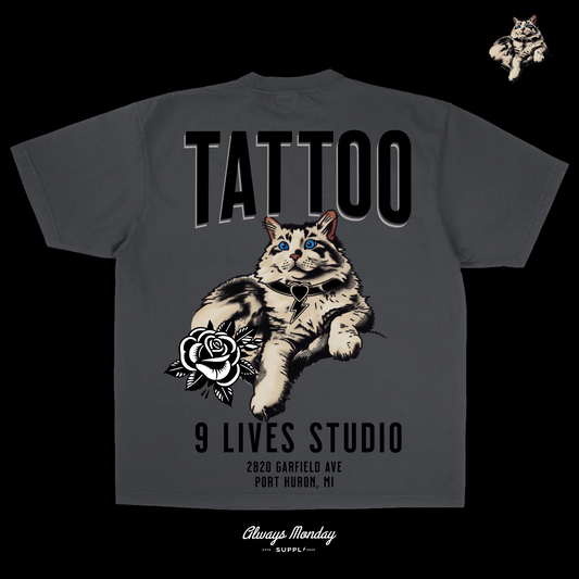 9 Lives Garment Dye Tee