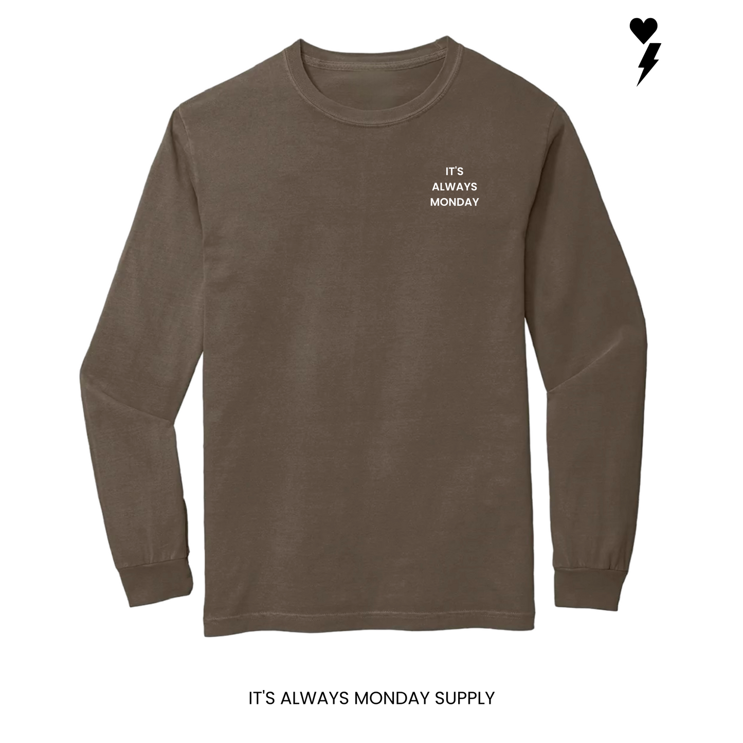 Monday Lounge Long Sleeve T-Shirt Unisex - SANDSTONE