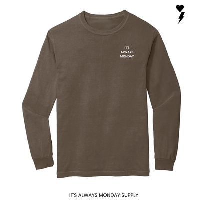 Monday Lounge Long Sleeve T-Shirt Unisex - SANDSTONE