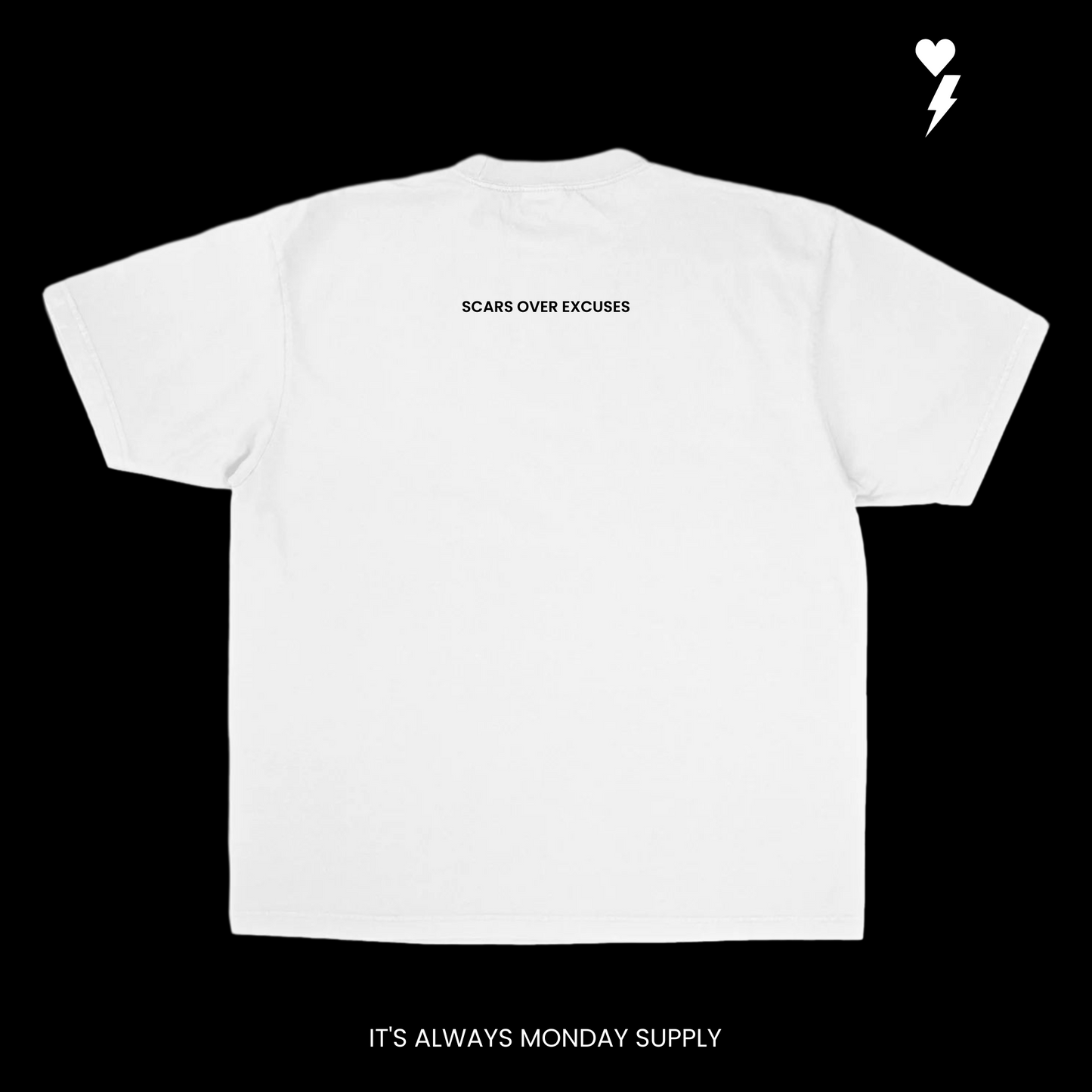 Scars Over Excuses Essentials White Garment Dye T-Shirt