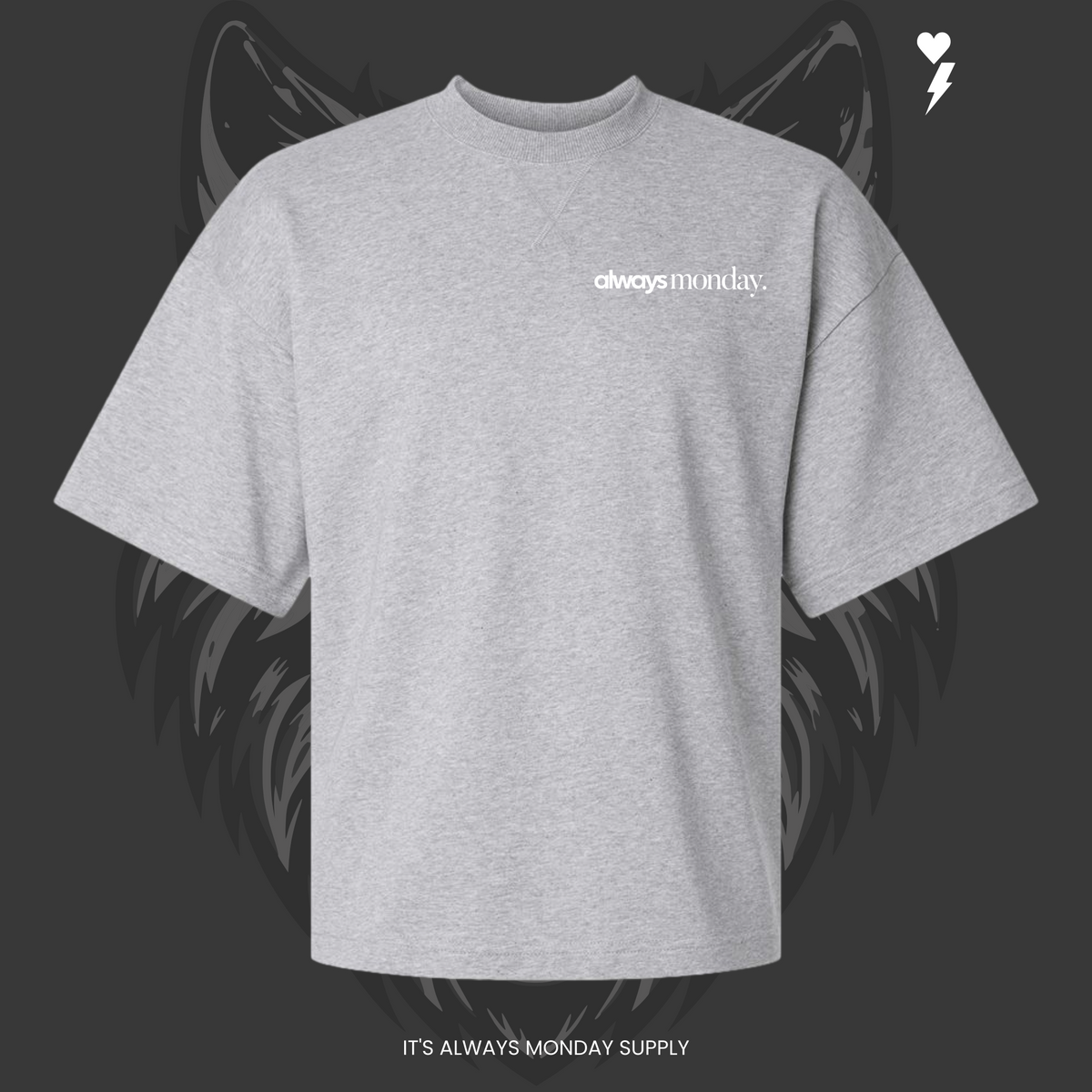 "NEVER SHEEP" MENS FRENCH TERRY T SHIRT