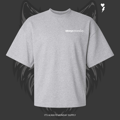 "NEVER SHEEP" MENS FRENCH TERRY T SHIRT
