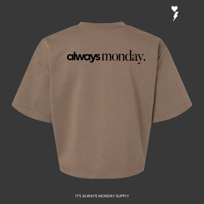 Old Money French Terry Crew Neck Shirt WOMENS