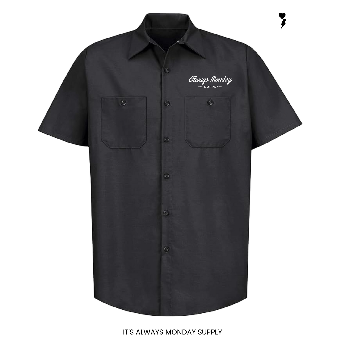 Work Harder Mens Mechanic Shirt - SKY BLUE