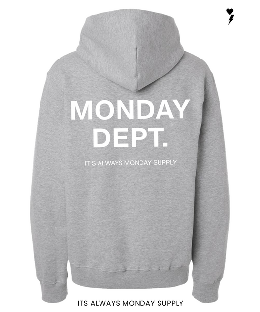 The Monday Unisex Hoodie Heather Grey