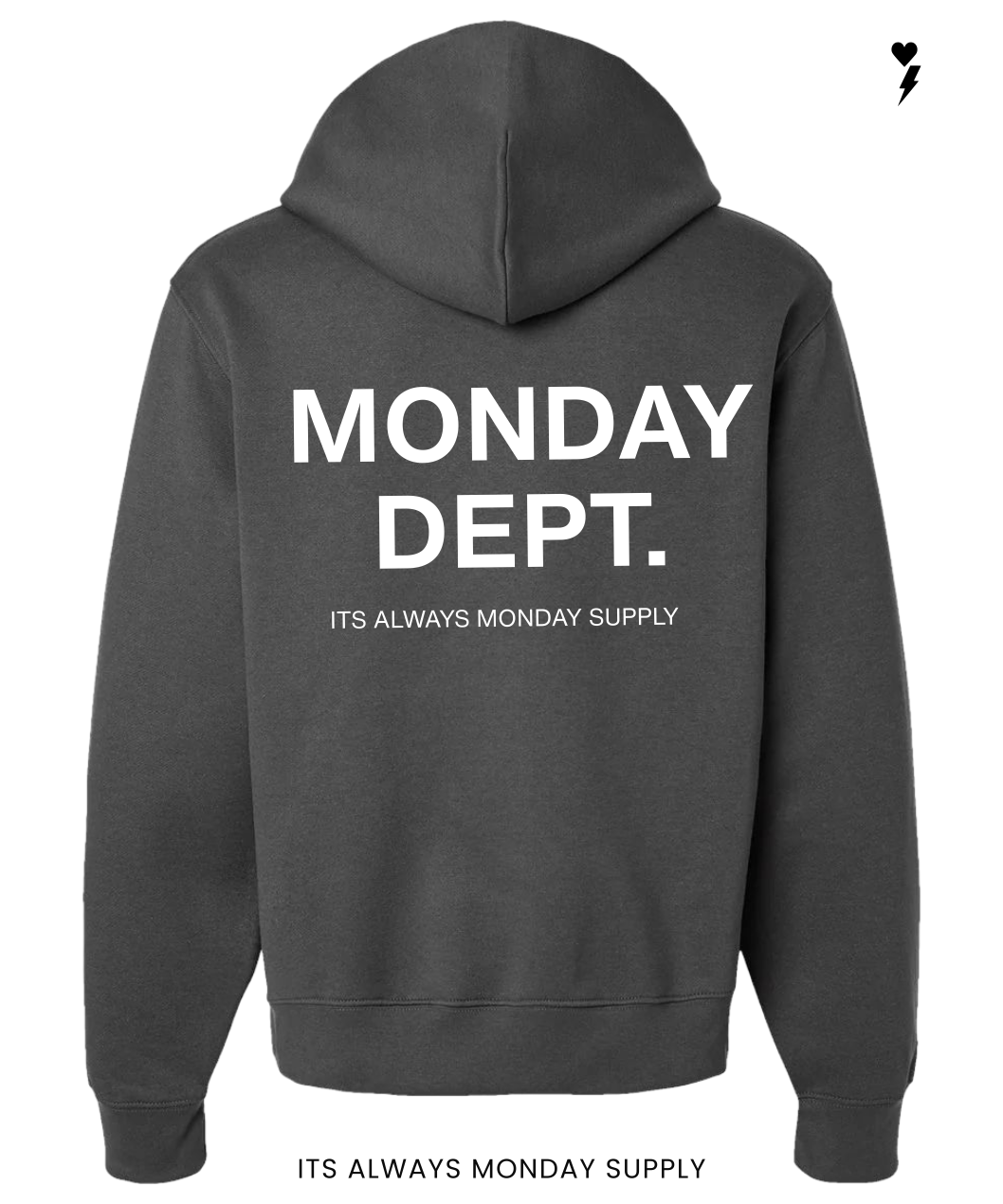 The Monday Unisex Hoodie Charcoal