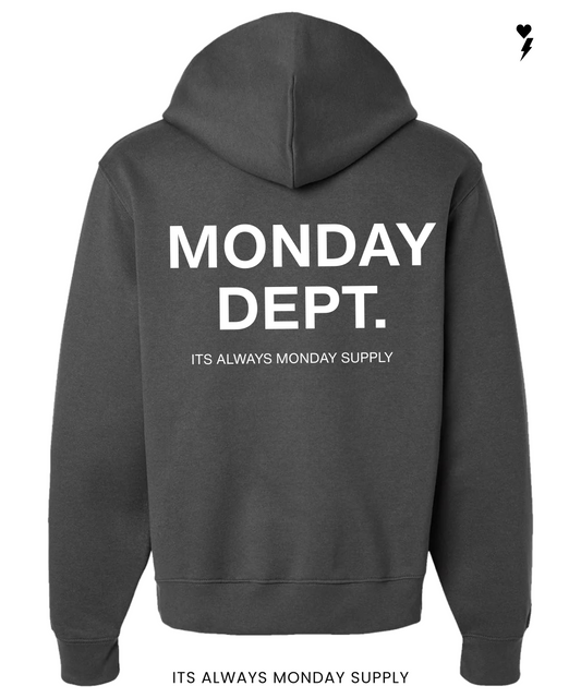 The Monday Unisex Hoodie Charcoal