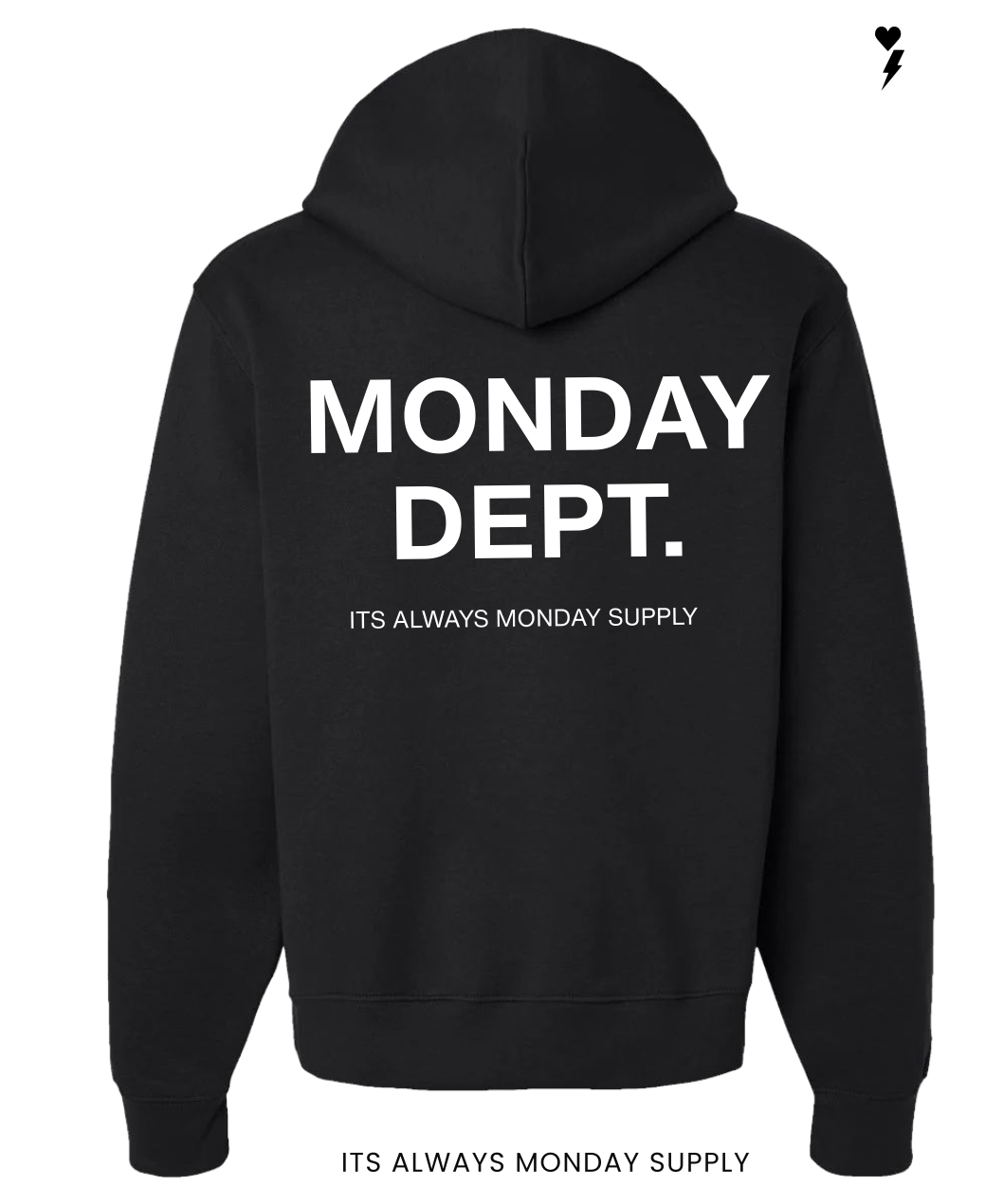 The Monday Unisex Hoodie Black