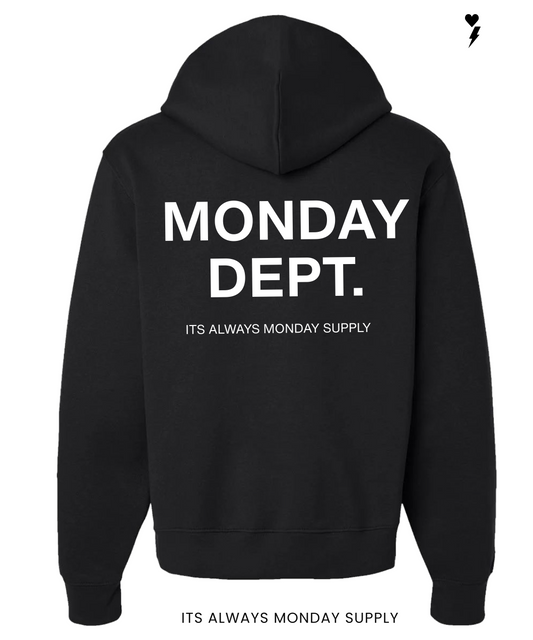 The Monday Unisex Hoodie Black