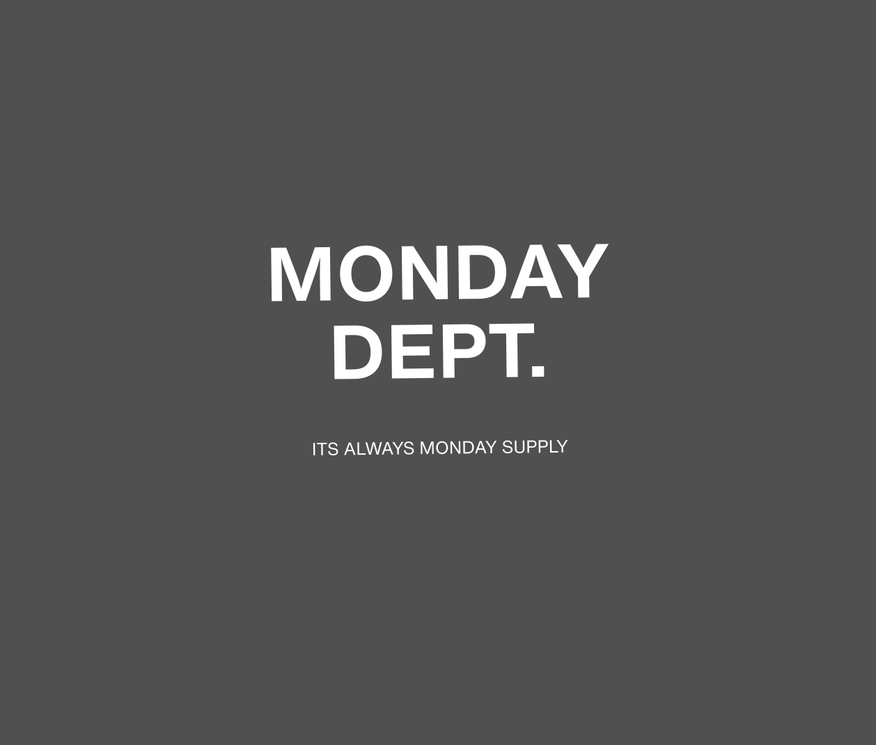 The Monday Unisex Hoodie Charcoal