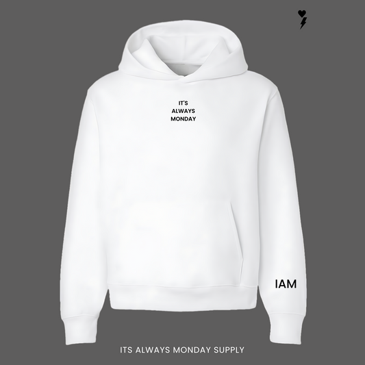 The Monday Unisex Hoodie - WHITE