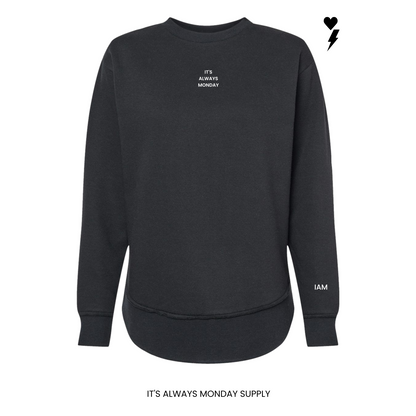 WEEKEND FLEECE WOMENS CREWNECK BLACK