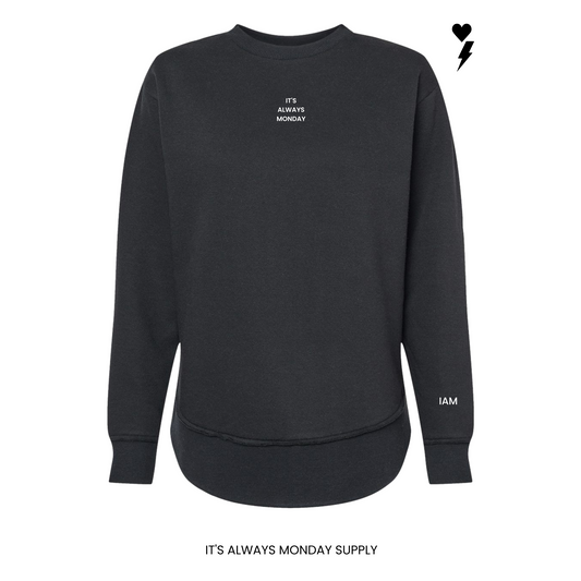 WEEKEND FLEECE WOMENS CREWNECK BLACK
