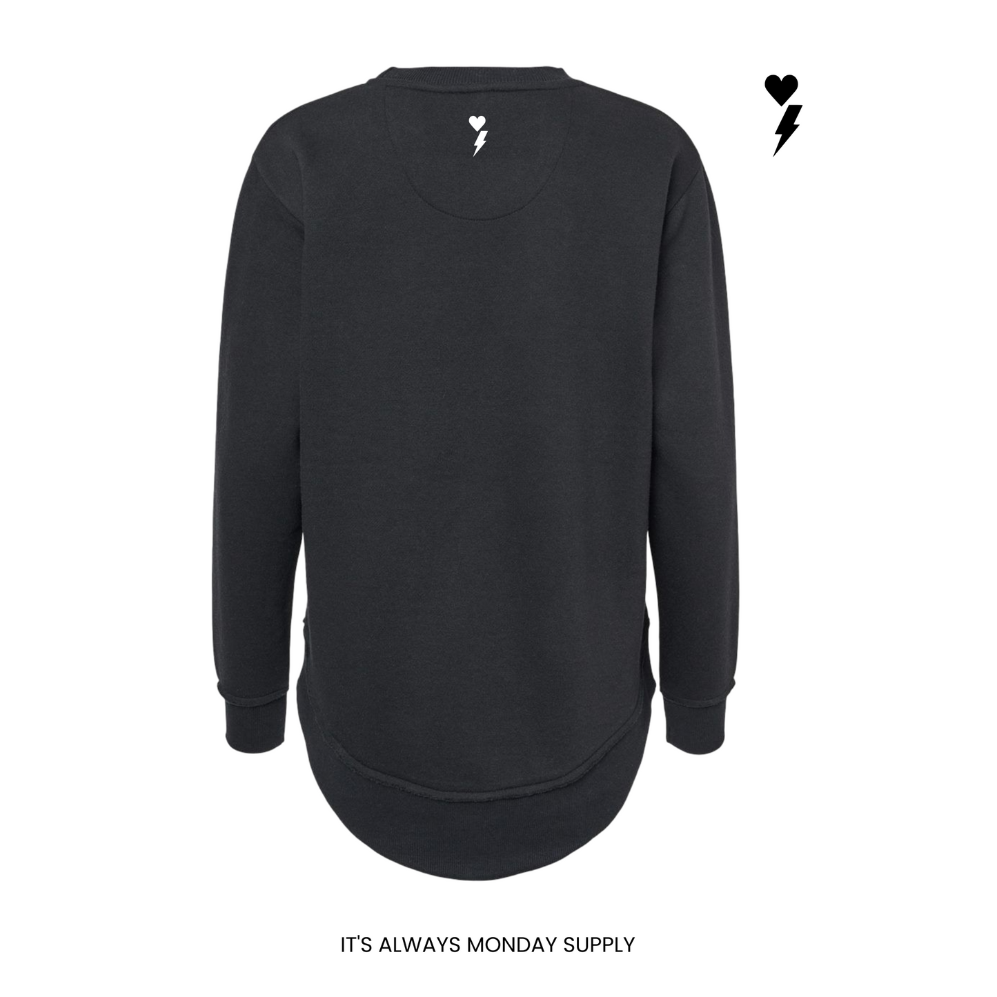 WEEKEND FLEECE WOMENS CREWNECK BLACK