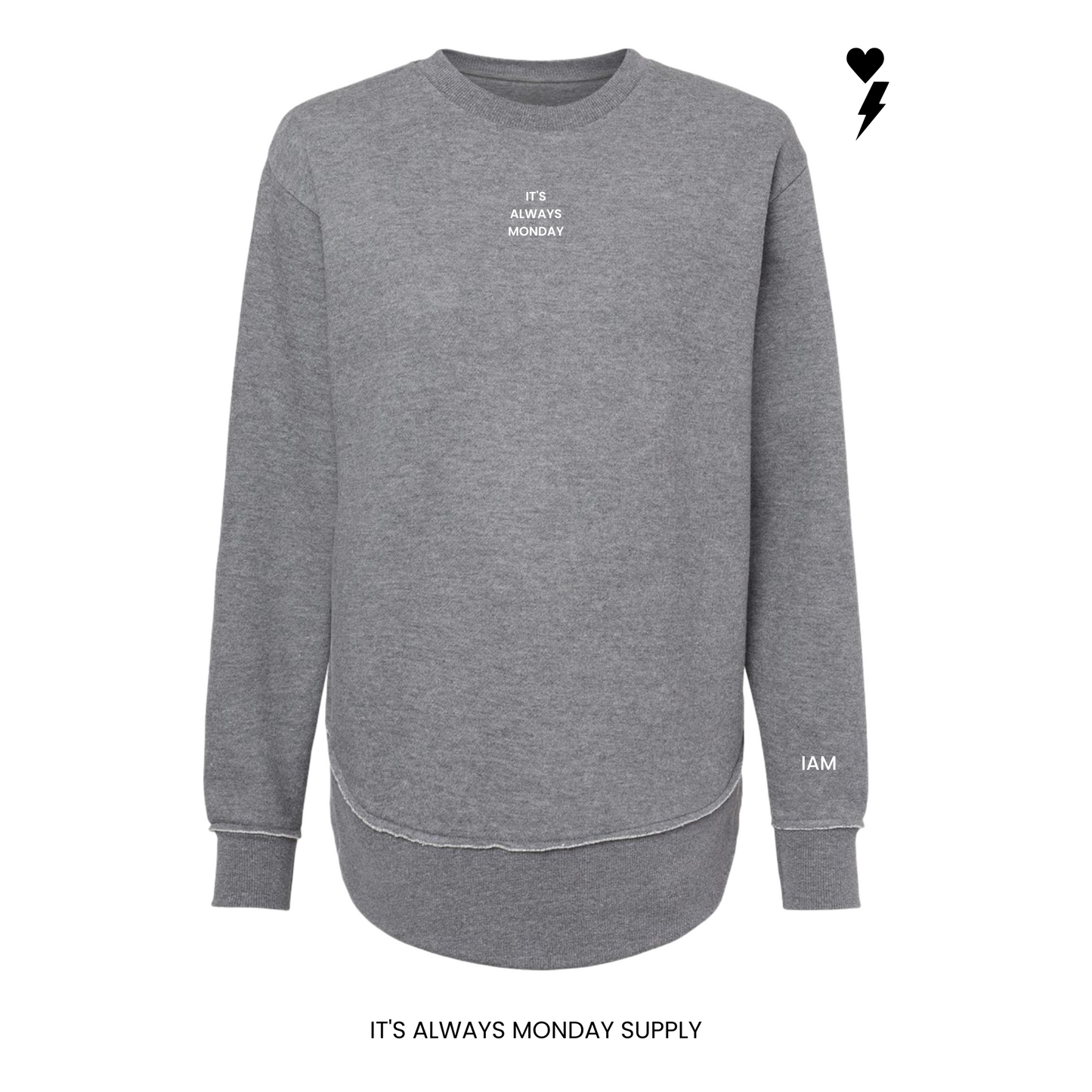 WEEKEND FLEECE WOMENS CREWNECK BLACK