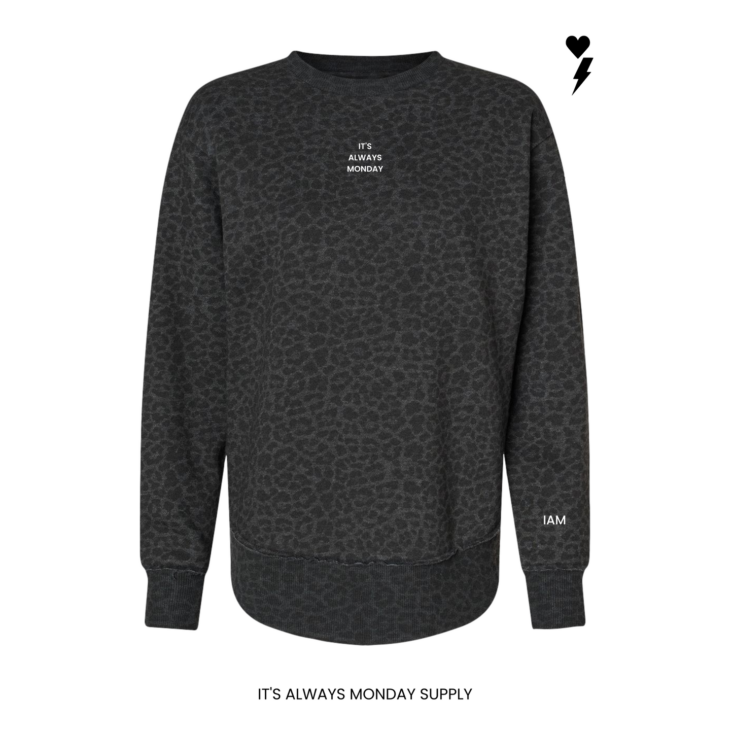 WEEKEND FLEECE WOMENS CREWNECK BLACK