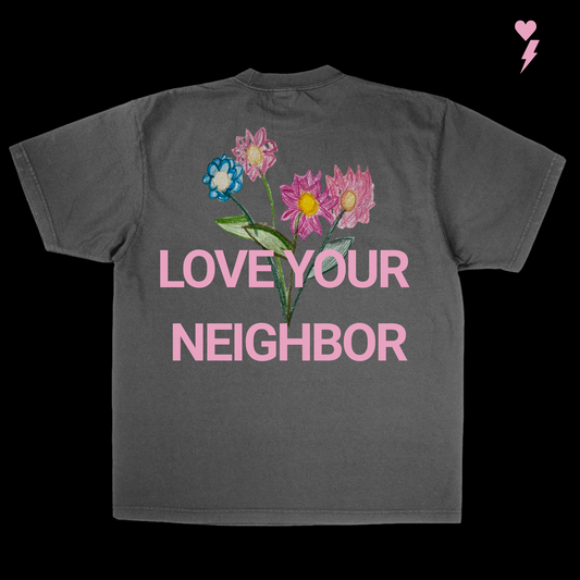 Love Your Neighbor MENS Garment Dye -CEMENT