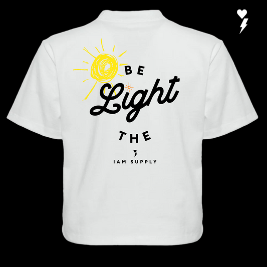The Be The Light Tee (Women’s High-Waist Fit) WHITE