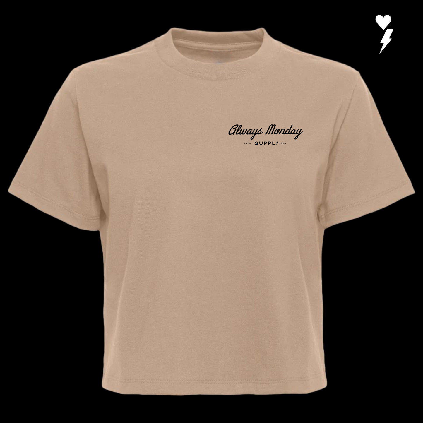 The Be The Light Tee (Women’s High-Waist Fit) TAN