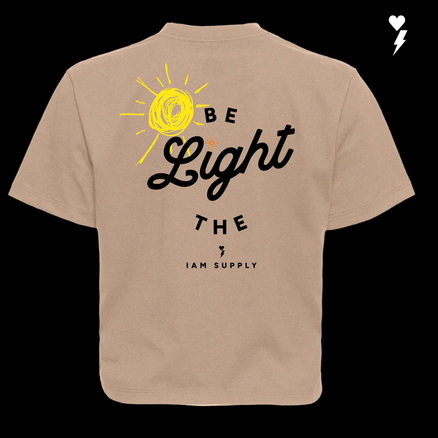 The Be The Light Tee (Women’s High-Waist Fit) TAN