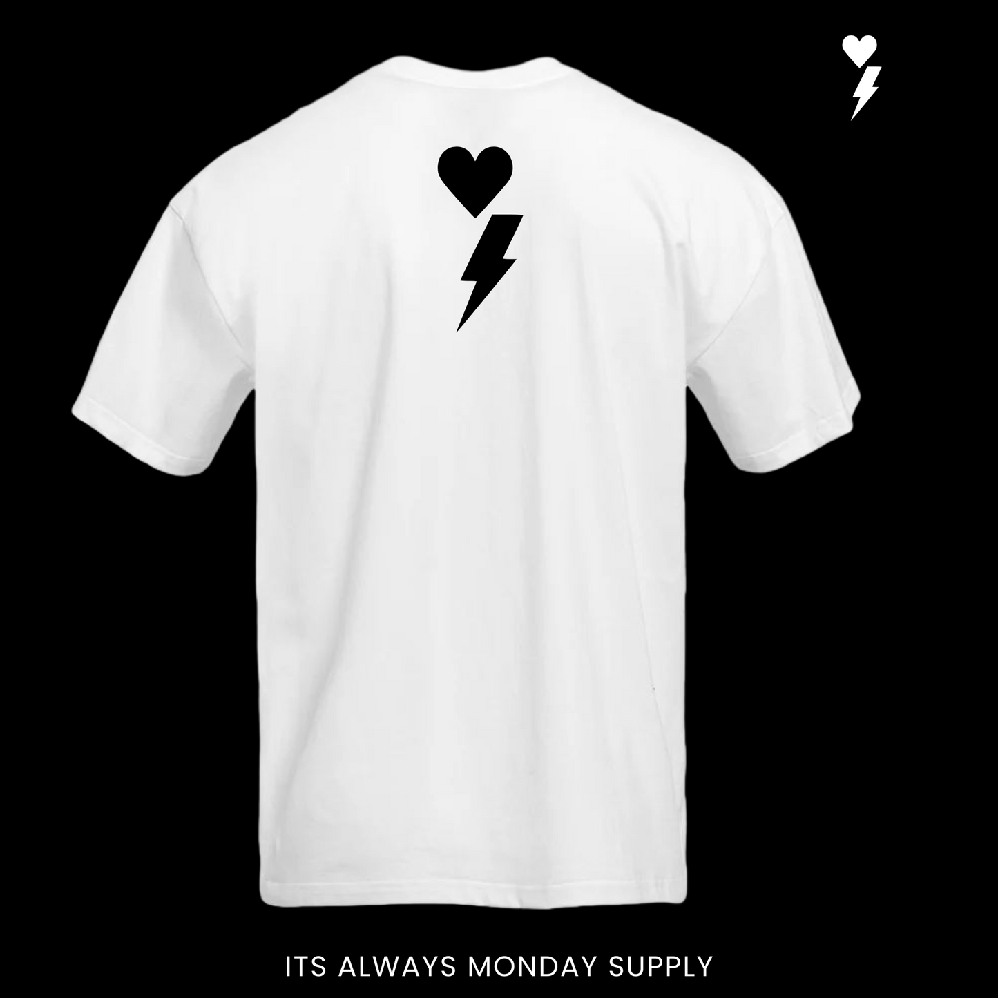 The Clock In Athletic Fit T Shirt - Black/White