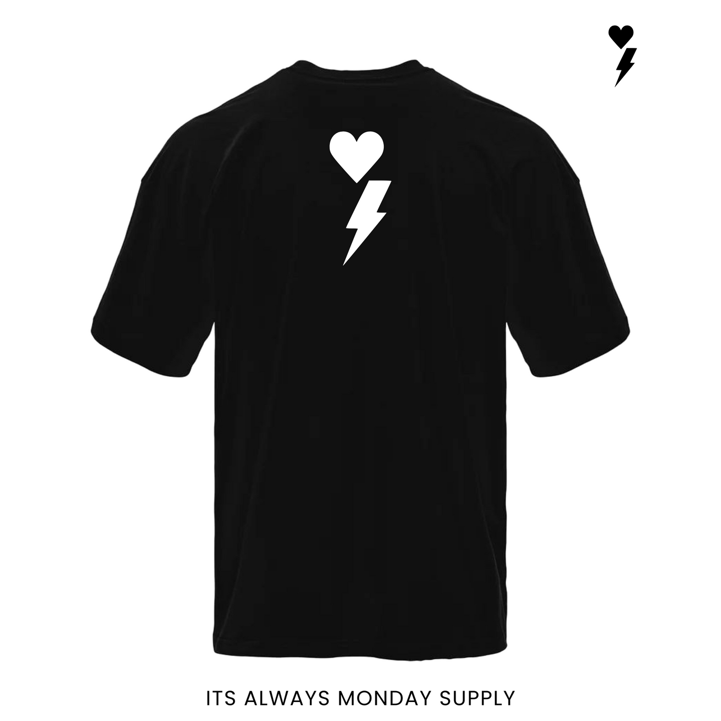 The Clock In Athletic Fit T Shirt - Black/White