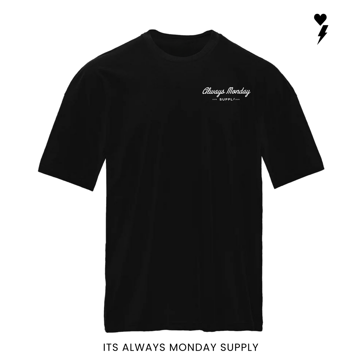 The Clock In Athletic Fit T Shirt - Black/White