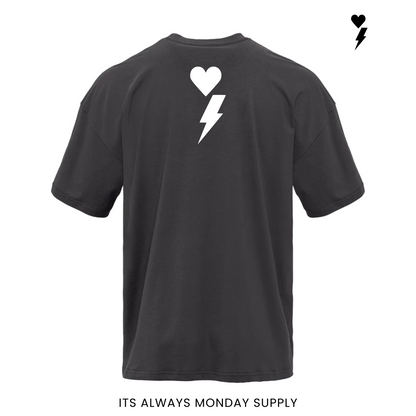 The Clock In Athletic Fit T Shirt - Black/White