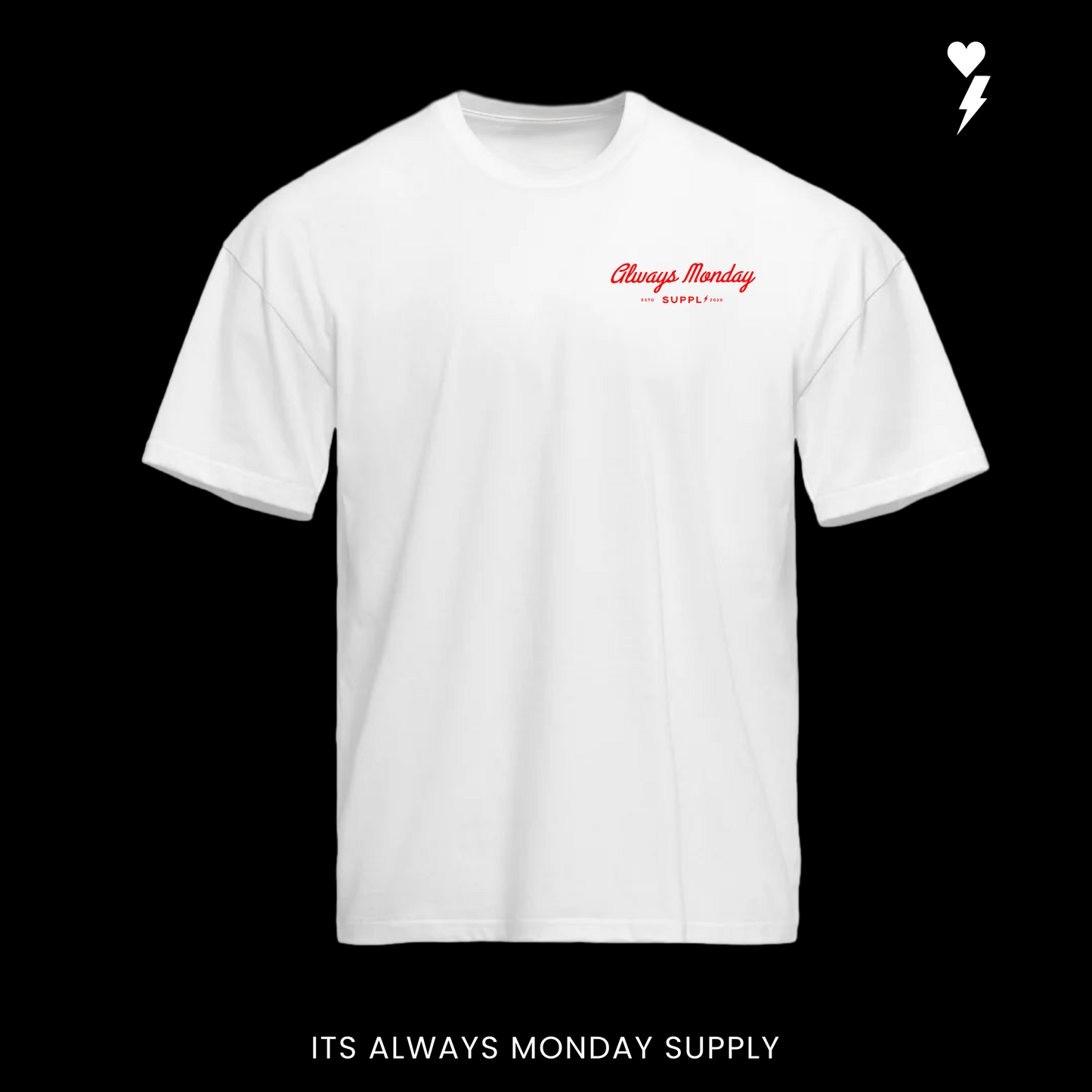 The Clock In Athletic Fit T Shirt - Black/White