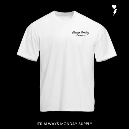 The Clock In Athletic Fit T Shirt - Black/White