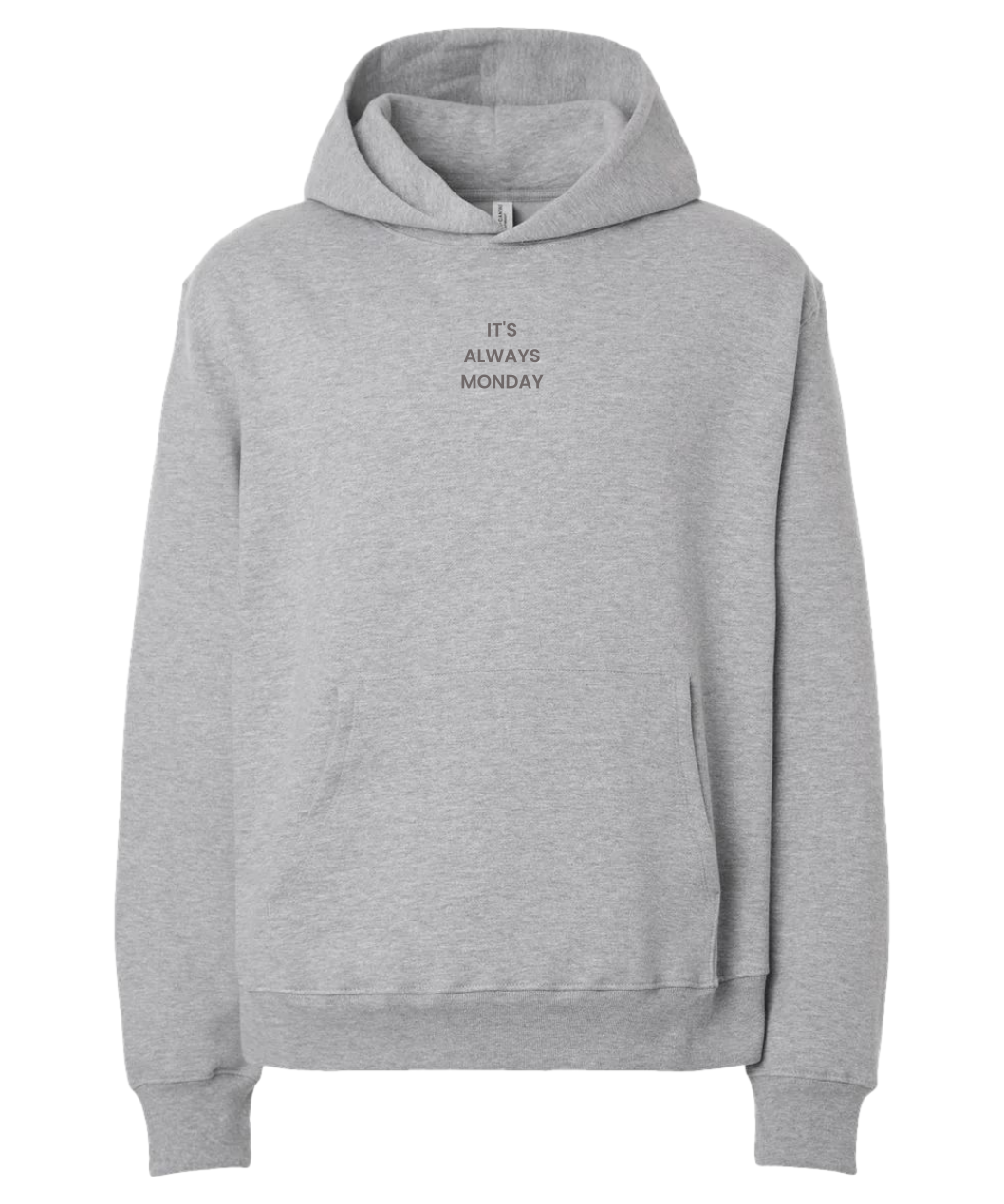The Monday Unisex Hoodie Heather Grey