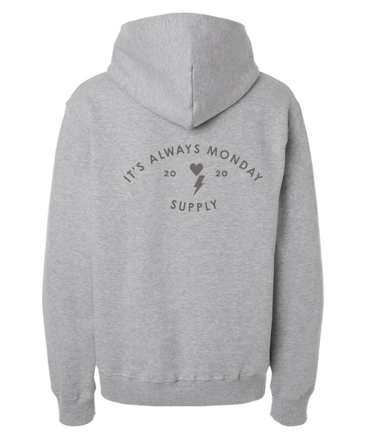 The Monday Unisex Hoodie Heather Grey