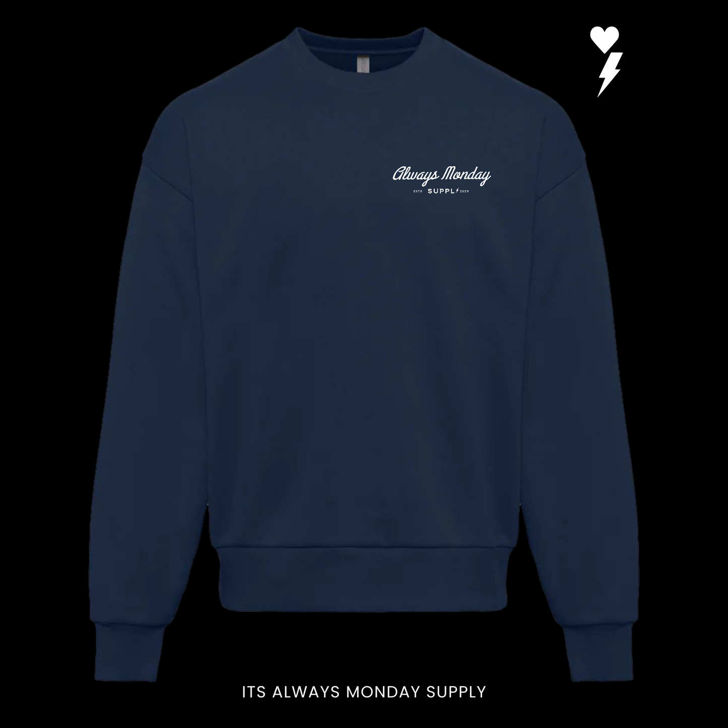 PREMIUM HEAVYWEIGHT CREWNECK - WORK HARDER - OLIVE