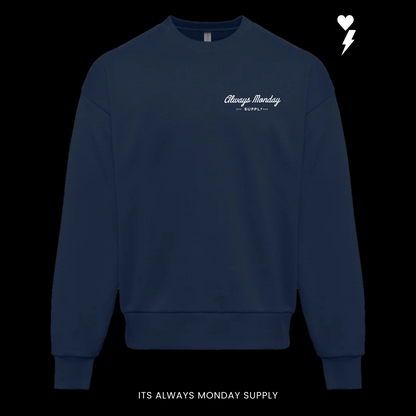 PREMIUM HEAVYWEIGHT CREWNECK - WORK HARDER - OLIVE