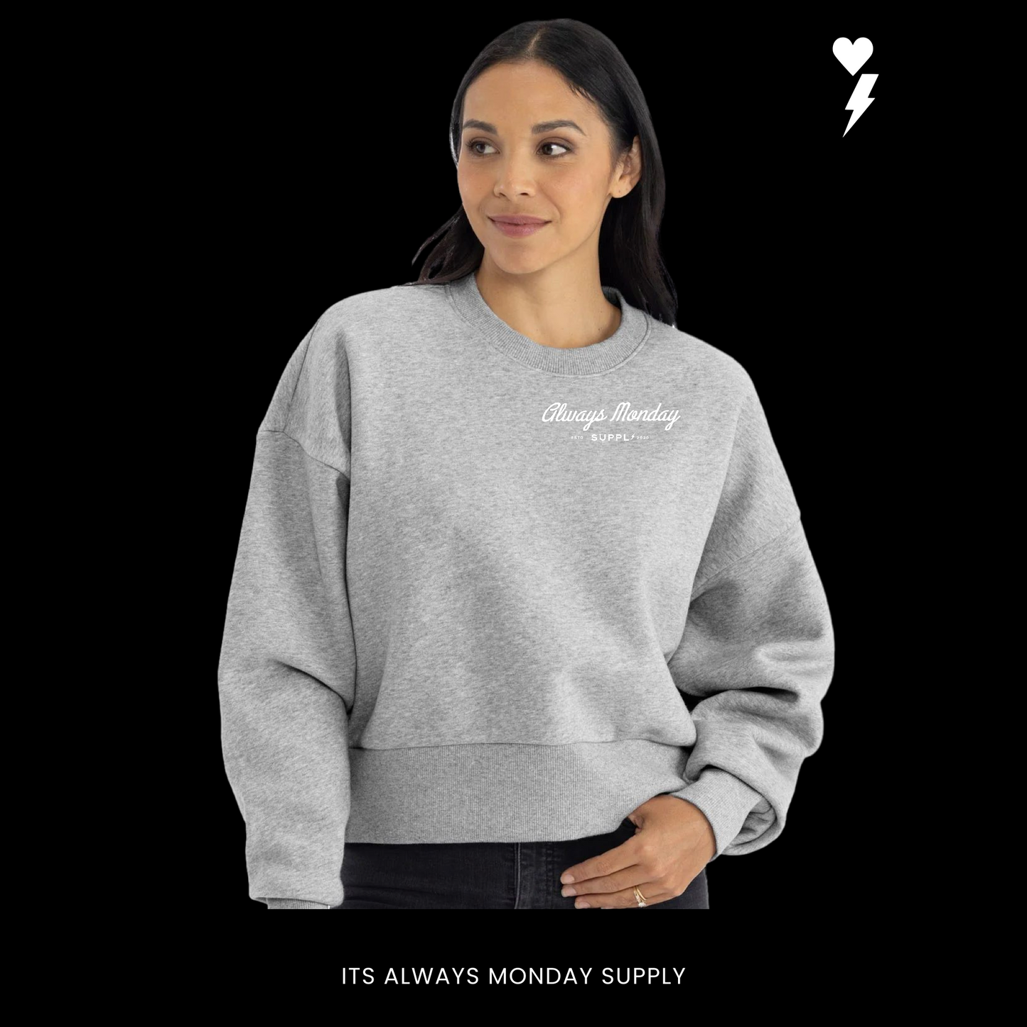 PREMIUM HEAVYWEIGHT WOMENS WORK HARDER CREW NECK