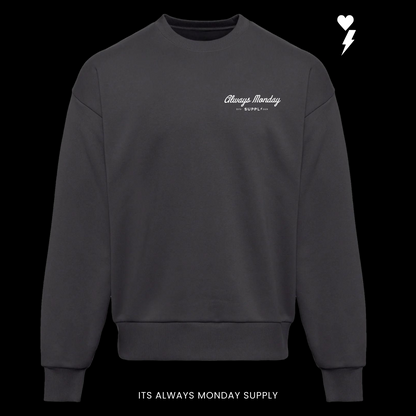 PREMIUM HEAVYWEIGHT CREWNECK - WORK HARDER - OLIVE